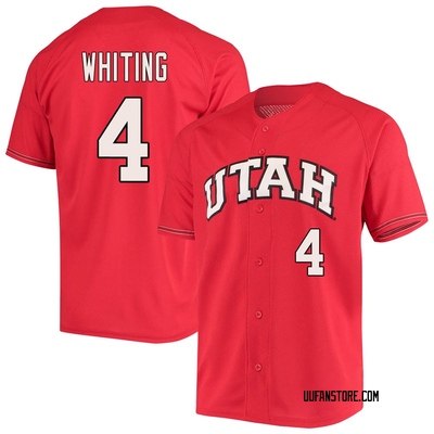 Men's Blake Whiting Utah Utes Replica Performance Baseball Jersey - Red
