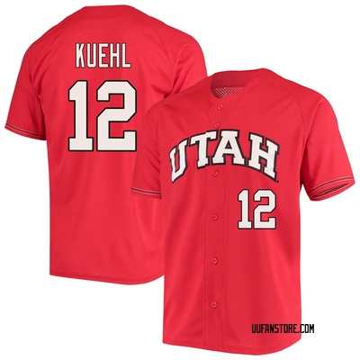 Men's Bransen Kuehl Utah Utes Replica Performance Baseball Jersey - Red