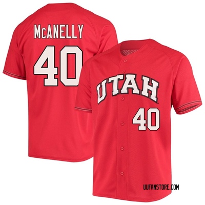 Men's Colter McAnelly Utah Utes Replica Performance Baseball Jersey - Red