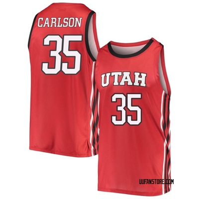 Youth Branden Carlson Utah Utes Replica Basketball Jersey - Red